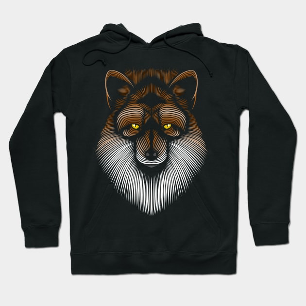 Fox face lines Hoodie by albertocubatas